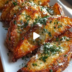 Crispy Garlic Parmesan Potato Wedges