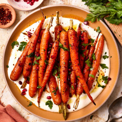 Spiced Roasted Carrots With Lemony Whipped Feta