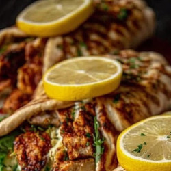 Mediterranean Lemon Chicken Pita Wraps