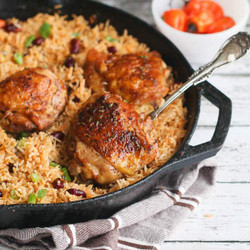 One Pot Caribbean Jerk Chicken &amp; Rice