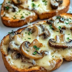 Gourmet Cheesy Mushroom And Garlic Toasts