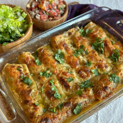 Pulled Pork Verde Enchiladas