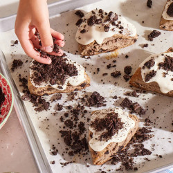 Glazed Cookies-and-cream Scones