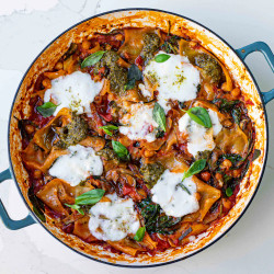 One Pan Courgette and Pesto Lasagne