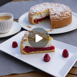 Raspberry Cake With White Soufflé