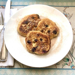 Matzo Meal Pancakes With Blueberries