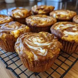 Flourless Pumpkin Cheesecake Swirl Muffins (cottage Cream Twist)