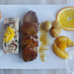 Filet Mignon De Porc À L’orange, Au Miel Et Petits Oignons