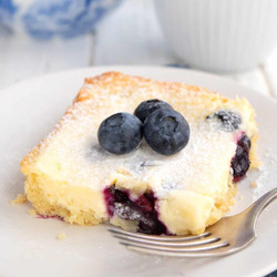 Blueberry Lemon Keto Gooey Butter Cake