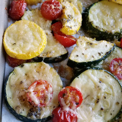 Parmesan Roasted Zucchini And Tomatoes