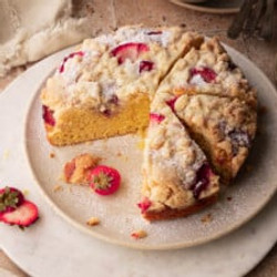 Strawberry Olive Oil Cake