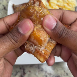 Deep Fried Peach Cobbler