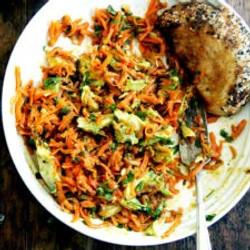 Harissa Carrot Salad With Avocado