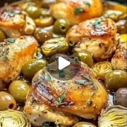 Mediterranean Lemon Chicken With Artichokes &amp; Olives