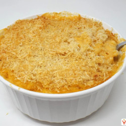 Three Cheese Baked Macaroni And Cheese