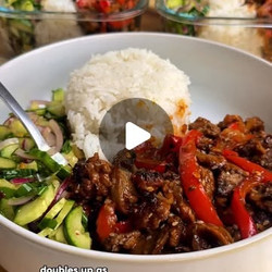 Sticky Korean Bbq Beef With Smashed Cucumber Salad