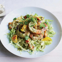 Green Curry Shrimp Lettuce Bowl