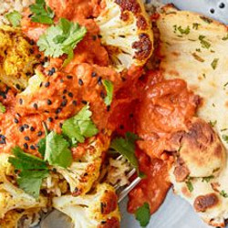 Roasted Cauliflower With Tomato &amp; Cashew Sauce