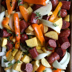 Parsnips Rutabaga Sausage Sheet Pan Dinner