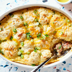 Cheddar Biscuit Bake With Chorizo