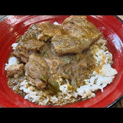 Smothered Pork Steaks Rice &amp; Gravy