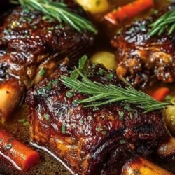 Slow-cooked Lamb Shanks With Herb-infused Gravy