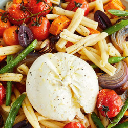 Roasted Vegetable And Burrata Pasta Salad Recipe