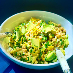 Chopped Chickpea and Avocado Salad with Double Pepperoncini