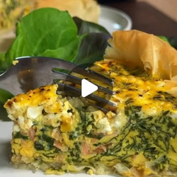 Salmon And Spinach Filo Cottage Cheese Quiche