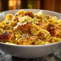 Garlic Butter Chicken With Bowtie Pasta