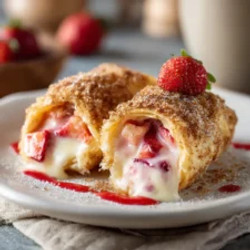 Strawberry Cheesecake Chimichangas