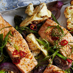 Salmon tray bake
Salmon tray bake