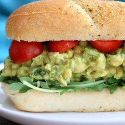 Spicy Avocado Chickpea Salad Sandwich