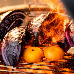 Grilled Red Cabbage Slaw