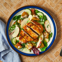 Crunchy Chicken Schnitzel Salad With Mustard Mayo