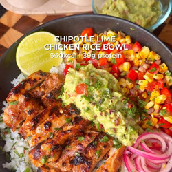 Sticky Chipotle Lime Chicken Rice Bowl