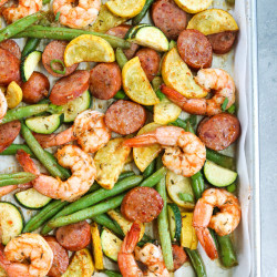 Cajun Shrimp And Sausage Sheet Pan Dinner