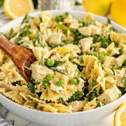 Lemon Basil Pasta Salad With Chicken And Feta