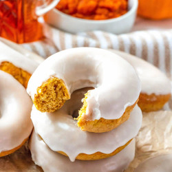 Maple Glazed Pumpkin Donuts