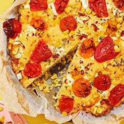 Roasted Tomato, Sweetcorn, Thyme &amp; Feta Cornbread