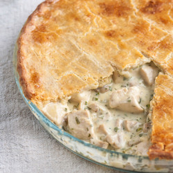 Chicken And Mushroom Pie With Cheddar Shortcrust Pastry