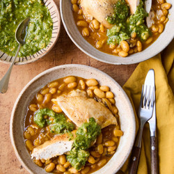 Chicken, White Bean And Saffron Stew With Hazelnut Mojo Verde José Pizarro