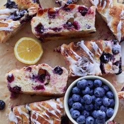 Lemon Blueberry Sourdough Focaccia