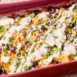 Bette Sullivan’s Crunchy Tex-mex Casserole With Spicy Ranch Drizzle