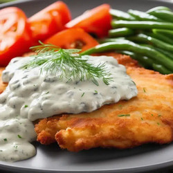 Pork Schnitzel With Dill Sauce