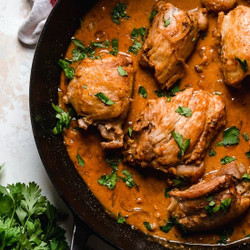 Chicken Thighs With Shallots In Red Wine Vinegar (poulet Au Vinaigre)