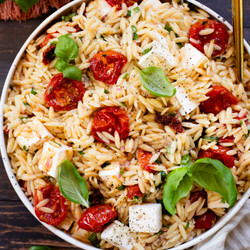 Roasted Tomato &amp; Basil Orzo Salad