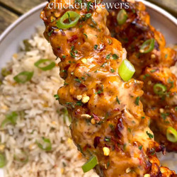 Bang Bang Chicken Skewers