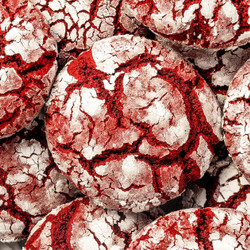 Red Velvet Crinkle Cookies