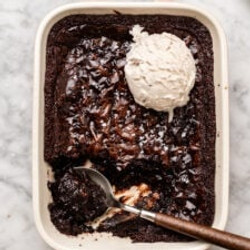 Ina's Small Batch Brownie Pudding - Made Vegan! | Banana Diaries